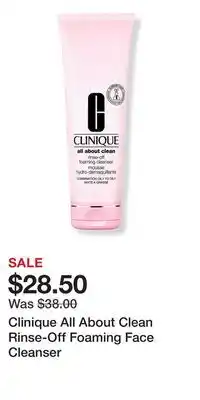 Ulta Beauty Clinique All About Clean Rinse-Off Foaming Face Cleanser offer