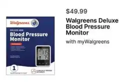 Walgreens Walgreens Deluxe Blood Pressure Monitor offer