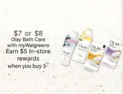 Walgreens Olay bath care with myWalgreens offer