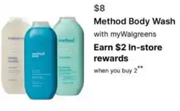 Walgreens Method Body Wash offer