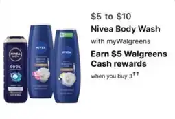 Walgreens Nivea Body Wash offer