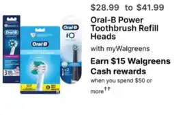 Walgreens Oral-B Power Toothbrush Refill Heads offer