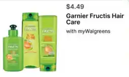 Walgreens Garnier Fructis Hair Care offer