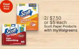 Walgreens Scott Paper Products with myWalgreens offer