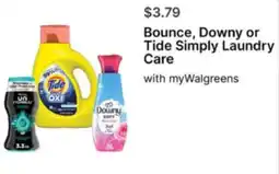 Walgreens Bounce, Downy or Tide Simply Laundry Care offer