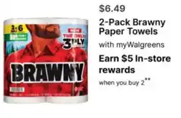 Walgreens Brawny paper towels offer