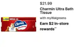 Walgreens Charmin Ultra Bath Tissue offer