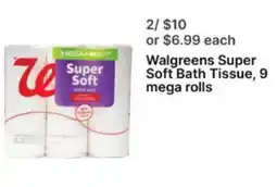 Walgreens Walgreens Super Soft Bath Tissue offer