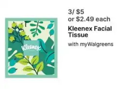 Walgreens Kleenex Facial Tissue offer