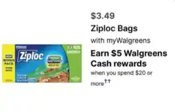 Walgreens Ziploc Bags offer
