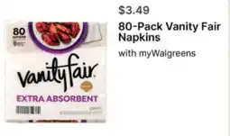 Walgreens Vanity Fair Napkins offer