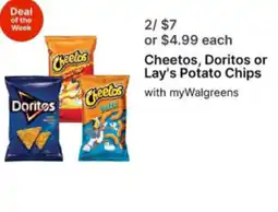 Walgreens Cheetos, Doritos or Lay's Potato Chips offer