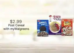 Walgreens Post Cereal with myWalgreens offer