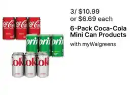 Walgreens Coca-Cola Mini Can Products offer