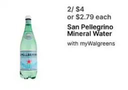 Walgreens San Pellegrino Mineral Water offer