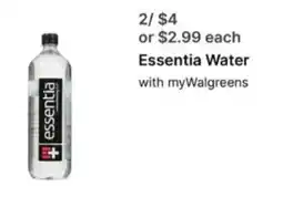 Walgreens Essentia Water offer