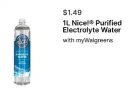 Walgreens Nice! Purified Electrolyte Water offer