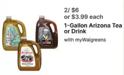 Walgreens Arizona Tea or drink offer