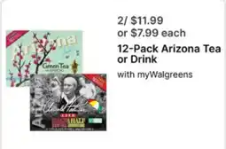 Walgreens Arizona Tea or Drink offer
