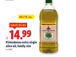 Lidl Primadonna extra virgin olive oil, family size offer