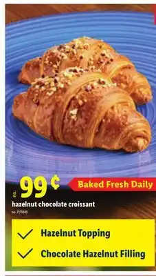 Lidl hazelnut chocolate croissant offer