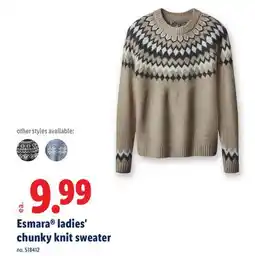 Lidl Esmara ladies' chunky knit sweater offer