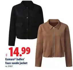 Lidl Esmara ladies' faux suede jacket offer