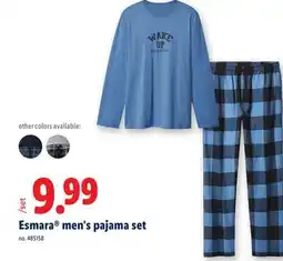 Lidl Esmara men's pajama set offer