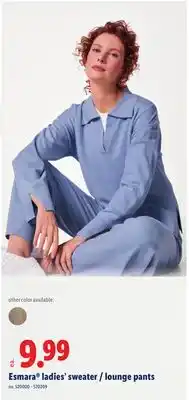 Lidl Esmara ladies' sweater/lounge pants offer