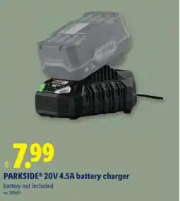 Lidl PARKSIDE 20V 4.5A battery charger offer