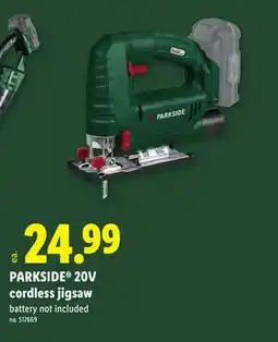 Lidl PARKSIDE 20V cordless jigsaw offer