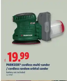 Lidl PARKSIDE cordless multi-sander / cordless random orbital sander offer