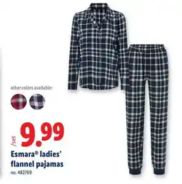 Lidl Esmara ladies' flannel pajamas offer