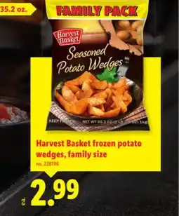 Lidl Harvest Basket frozen potato wedges, family size offer