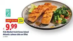 Lidl fresh Faroe Island Atlantic salmon skin on fillet offer