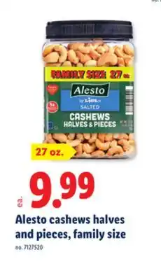 Lidl Alesto cashews halves and pieces, family size offer