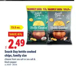 Lidl Snack Day kettle cooked chips, family size offer
