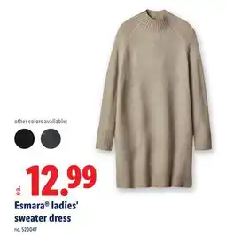 Lidl Esmara ladies' sweater dress offer