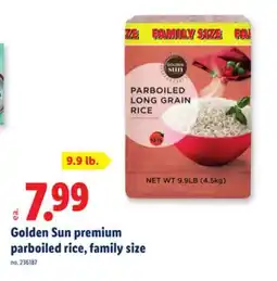 Lidl Golden Sun premium parboiled rice, family size offer