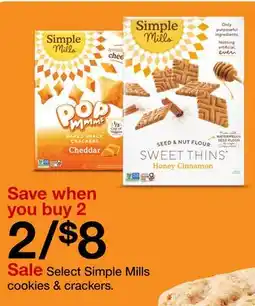 Target Select Simple Mills cookies & crackers offer