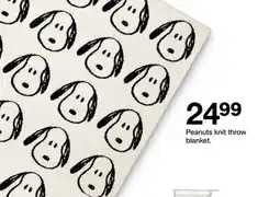 Target Peanuts knit throw blanket offer