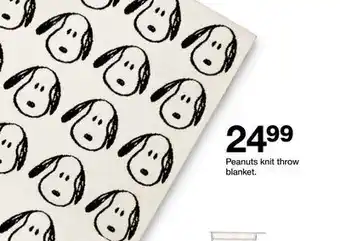 Target Peanuts knit throw blanket offer
