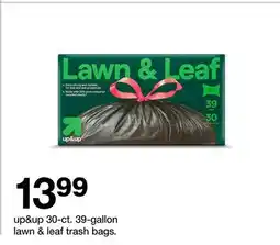 Target up&up 30-ct. 39-gallon lawn & leaf trash bags offer
