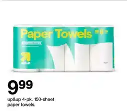 Target up & up 4-pk. 150-sheet paper towels offer