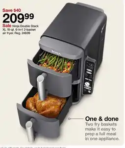 Target Ninja Double Stack XL 10-qt. 6-in-1 2-basket air fryer offer