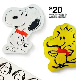 Target Peanuts Snoopy or Woodstock pillow offer