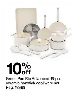 Target Green Pan Rio Advanced 16-pc. ceramic nonstick cookware set offer