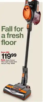 Target Shark Rocket Ultra-Light corded stick vacuum offer