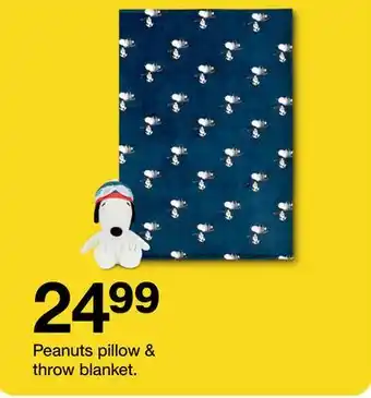 Target Peanuts pillow & throw blanket offer