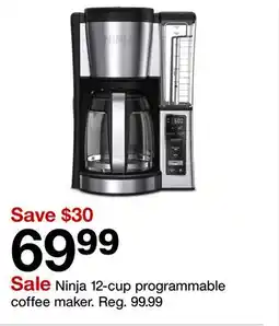 Target Ninja 12-cup programmable coffee maker offer